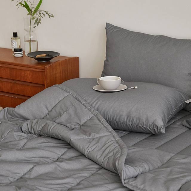 [브랜드 공동구매] 먼지없이 부드러운 스테이 간절기여름 차렵이불 침대패드 베게커버 3종 풀세트-6컬러(SS/Q/K)_무형광 세탁망 & 이불가방 증정 - sarangmartsg