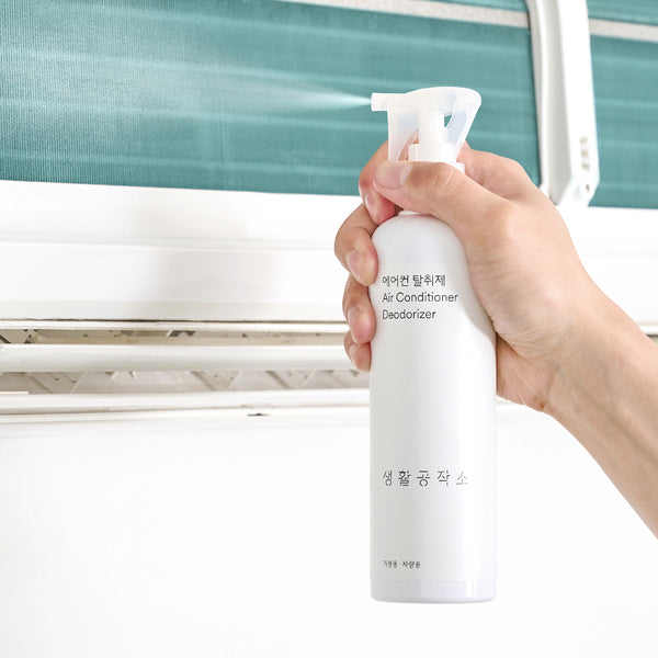 [브랜드 공동구매] 생활공작소 에어컨 탈취제 세정제 300ml 편백오일 냄새제거 뿌리는 청소제 가정용 차량 어디나 H11051 | Air Conditioner Deodorizer