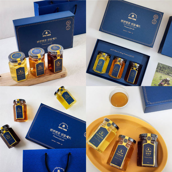 [🗓️예약발송 7월11일] 천연 벌꿀 프리미엄 지리산 모향골 선물세트 3병(250g*3) | PER-ORDER Jirisan Premium Natural Honey Gift Set