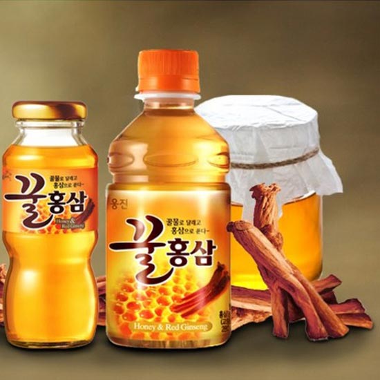 웅진 꿀홍삼 280ml 페트 | Woongjin Honey Red Ginseng Drink 280ml (PET Bottle)