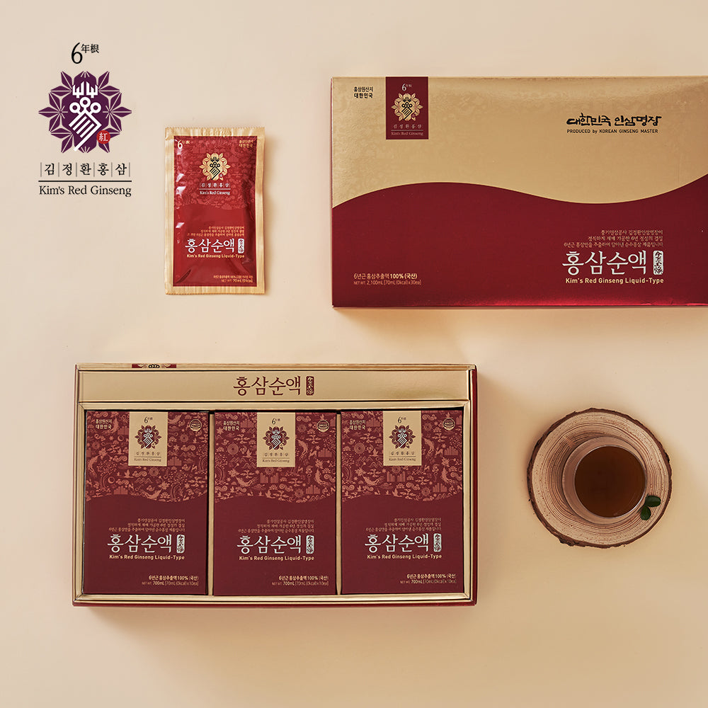 [🎁추석 선물세트] 김정환홍삼 6년근 홍삼 홍삼순액 30포 | Premium 6-Year Red Ginseng Pure Extract 30 Sticks
