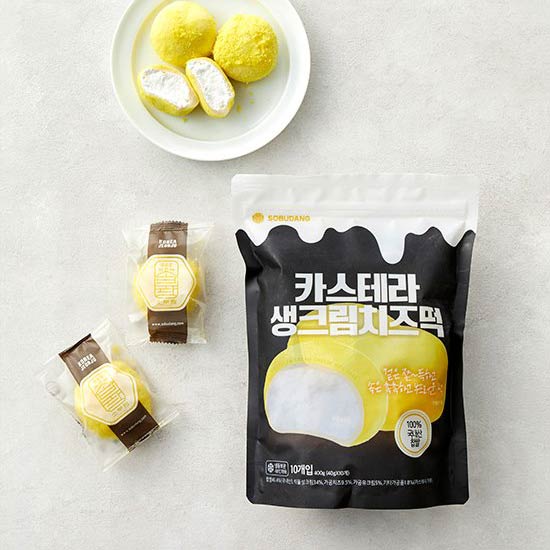 전주 명물 소부당 카스테라 생크림 치즈떡 400g  | Castella Cheese Whipped Cream Rice Cake
