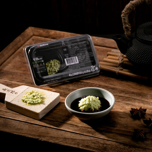 뚜껑있는 삼광 생 와사비와 회간장 소스 45g | Fresh Wasabi & Soy Sauce for Sushi