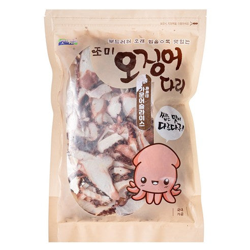 조미 오징어다리 가문어 동전족 동전오족 500g | Squid Leg Giant Octopus Slices