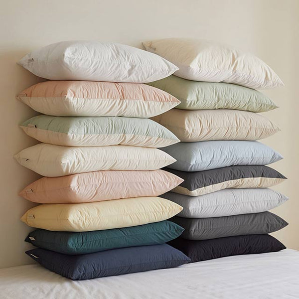 [브랜드 공동구매] 국내생산 기분 좋은 사박함 도즈 고밀도순면 베개커버-14컬러 50*70 - sarangmartsg