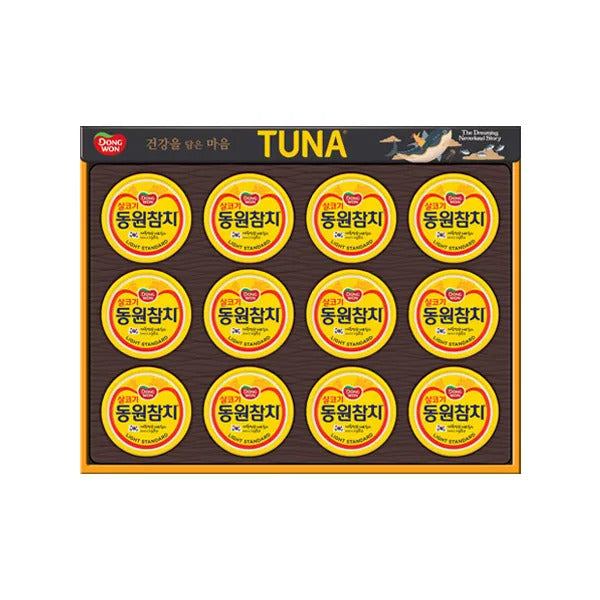 [🎁추석 선물세트 선예약할인] 동원참치 선물세트 135g 12입 선물포장 | Dongwon Tuna Gift Set 135g × 12 Cans Gift Packaging