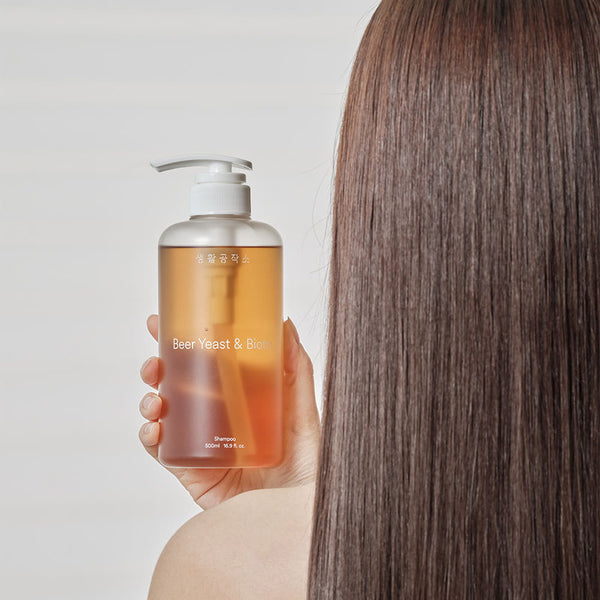[브랜드 공동구매] 생활공작소 효모 비오틴 샴푸 500ml 탈모증상 완화 독일 프리미엄 효모 원료 H50003 | Beer Yeast Biotin Shampoo