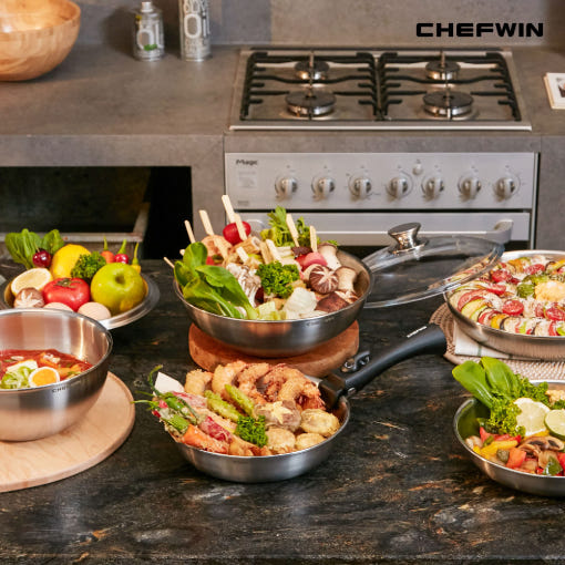 [브랜드 공동구매] 쉐프윈 316 통5중 드림핸즈 에디션 후라이팬 24,28cm 택1 손잡이 별도구매 (연마제 클리너 증정)