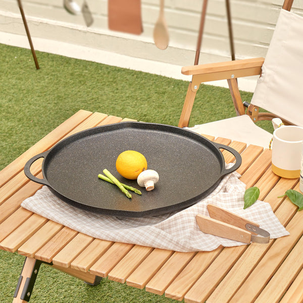 [브랜드 공동구매] PN풍년 PN 와이드 그리들팬 IH 통주물 34cm 38cm | PN Poongnyun Wide Griddle Pan