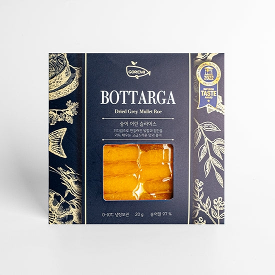 숭어 어란 슬라이스 20g 숭어알 보타르가 | Mullet Roe Slice 20g – Premium Bottarga (Cured Mullet Roe)