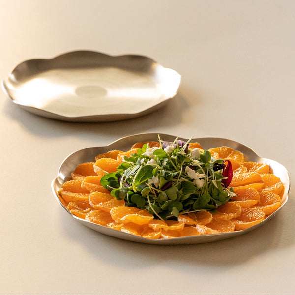 [브랜드 공동구매] 놋담 방짜유기 꽃접시 대 (전용 수세미 증정) | Notdam Flower Plate (Large)