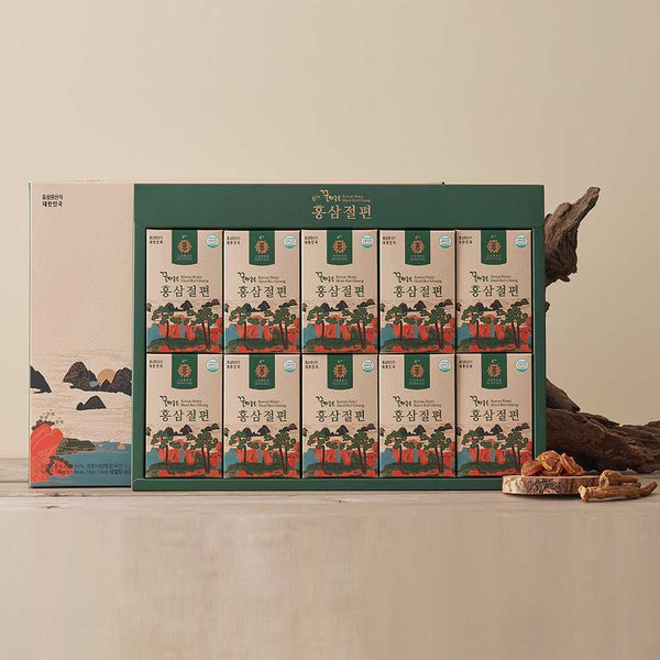 [선물세트] 풍기 인삼공사 김정환홍삼 꿀먹은 홍삼 절편 180g 쇼핑백 포함 | Premium Korean Red Ginseng Slices