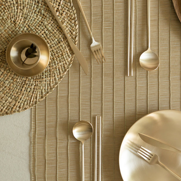 [브랜드 공동구매] 놋담 방짜유기 달 커트러리 2인 풀세트 8p (전용 수세미 증정) | Notdam Brass Cutlery Set for 2