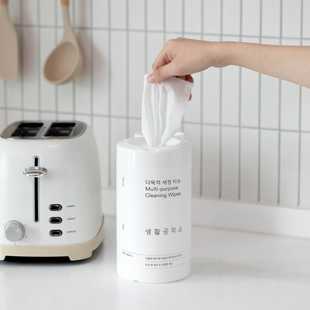 [브랜드 공동구매] 생활공작소 다목적 세정 티슈 150매 H22027-001 | Multi purpose Cleaning Wipes
