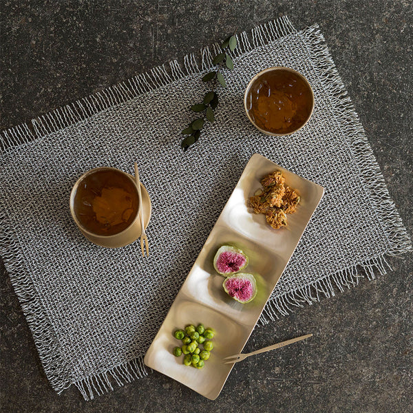 [브랜드 공동구매] 놋담 방짜유기 삼절판 (전용 수세미 증정) | Notdam Three-Section Serving Plate