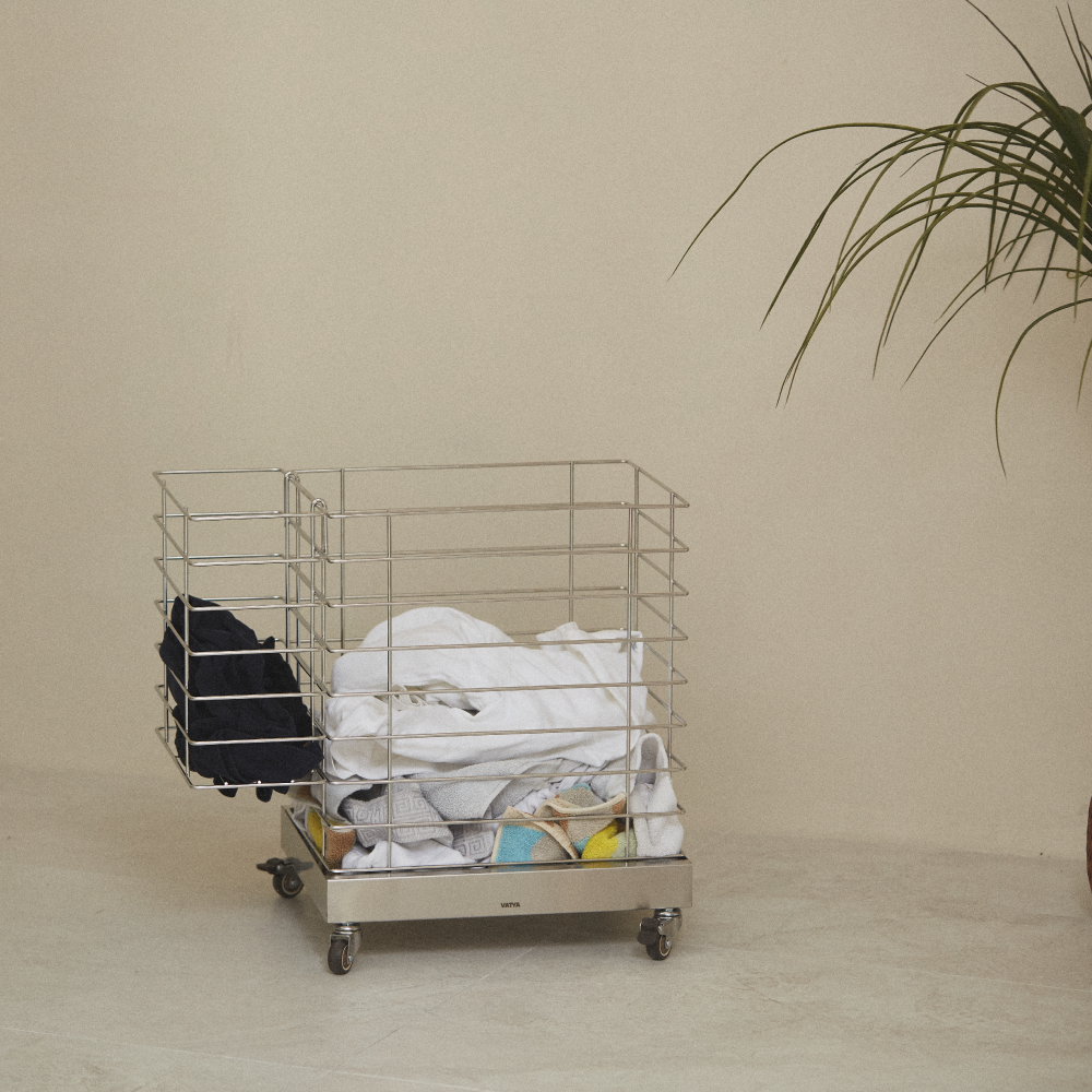 [브랜드 공동구매] VATYA 밧드야 올스텐 이동식 빨래바구니 1단 세트
