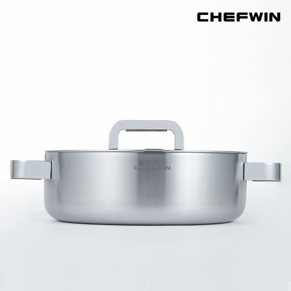 [브랜드 공동구매] 쉐프윈 316 통5중 전골냄비 24cm 오뎅냄비 (연마제 클리너 증정)