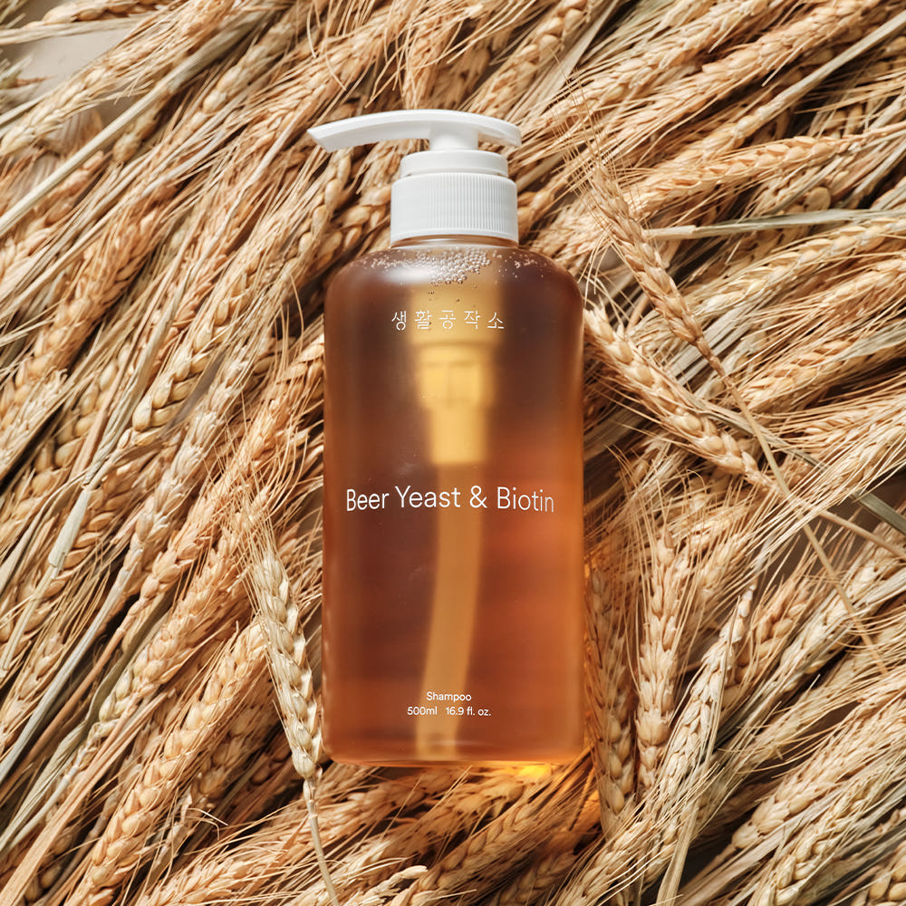 [브랜드 공동구매] 생활공작소 효모 비오틴 샴푸 500ml 탈모증상 완화 독일 프리미엄 효모 원료 H50003 | Beer Yeast Biotin Shampoo