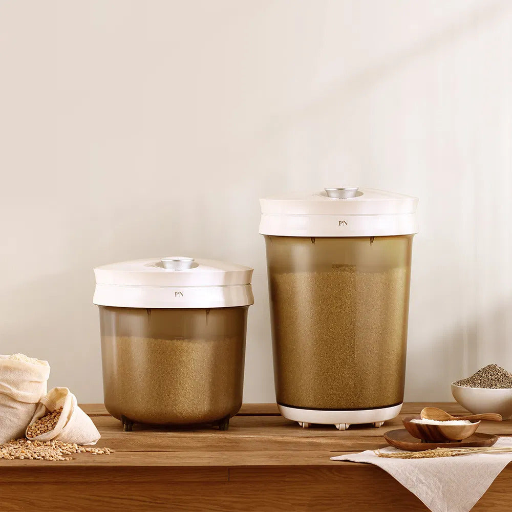 [공동구매] PN풍년 미쁨 보이는 진공 쌀통 15kg 20kg 쌀 보관용 | PN Poongnyun Mippeum Transparent Vacuum Rice Storage Container 15kg 20kg - sarangmartsg