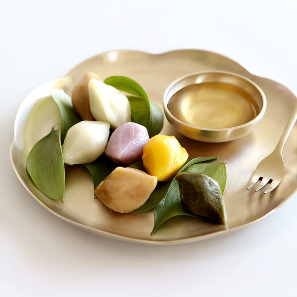 [브랜드 공동구매] 놋담 방짜유기 꽃접시 중 (전용 수세미 증정) | Notdam Flower Plate (Medium)