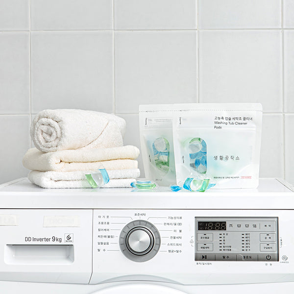 [브랜드 공동구매] 생활공작소 고농축 캡슐 세탁조 클리너 8입 8개월분 H10044-001 | Laundry Tub Cleaner of highly Concentrated Sapsule