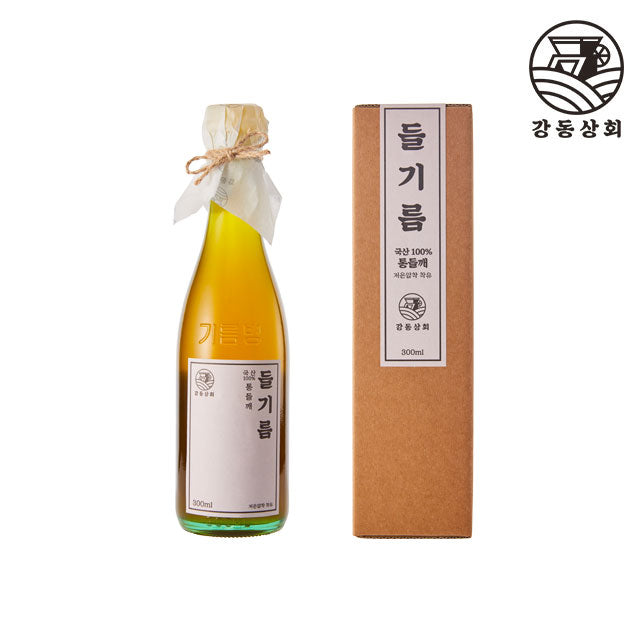 [선물세트] '설 예약발송' 새마을시장 강동상회 프리미엄 국산 들기름 300ml | Korean perilla oil