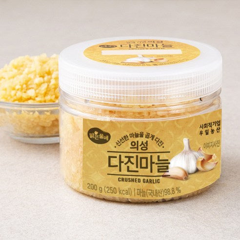 [항공직송] 의성 국내산 다진마늘 냉장 200g | Crushed Garlic (Bottle)