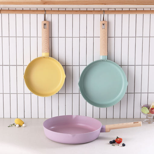 [브랜드 공동구매] 키친플라워 젤라또 인덕션 후라이팬 3종 세트 | Kitchen Flower Gelato Induction Frying Pan 3-Piece Set