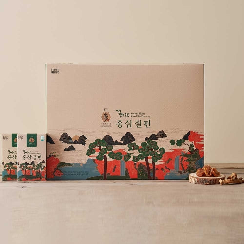[선물세트 선예약 할인중] 풍기 인삼공사 김정환홍삼 꿀먹은 홍삼 절편 180g 쇼핑백 포함 | Premium Korean Red Ginseng Slices