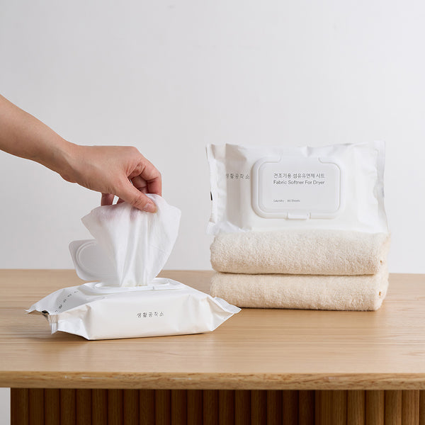 [브랜드 공동구매] 생활공작소 건조기용 섬유유연제 시트 라벤더향 80매 2개 H30011-001 | Fabric Softner for Dryer