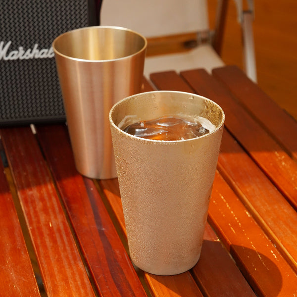 [브랜드 공동구매] 놋담 방짜유기 유기컵 롱 맥주컵 (전용 수세미 증정) | Notdam Long Beer Cup