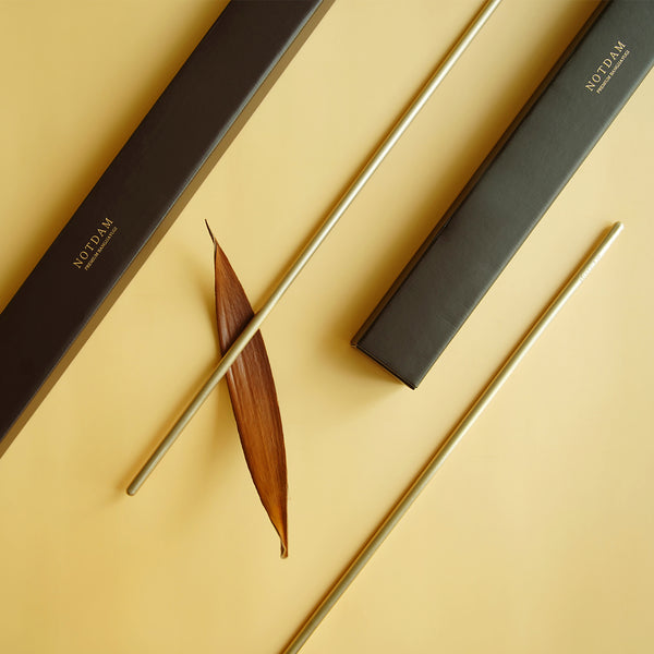 [브랜드 공동구매] 놋담 방짜유기 롱스틱 괄사 마사지기 50cm (저고리+멀티오일 증정) | Notdam Long Stick Gua Sha 50 cm Set with Pouch & Multi Oil