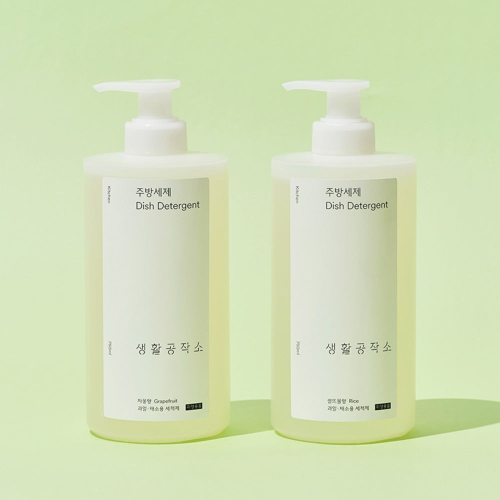 [브랜드 공동구매] 생활공작소 친환경 주방세제 750ml x 2개 은은한 쌀뜨물향 H10016-001 | Dish Detergent Rice