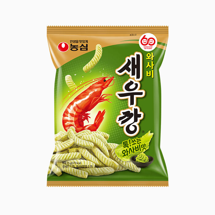 농심 와사비 새우깡 톡쏘는 와사비맛 70g