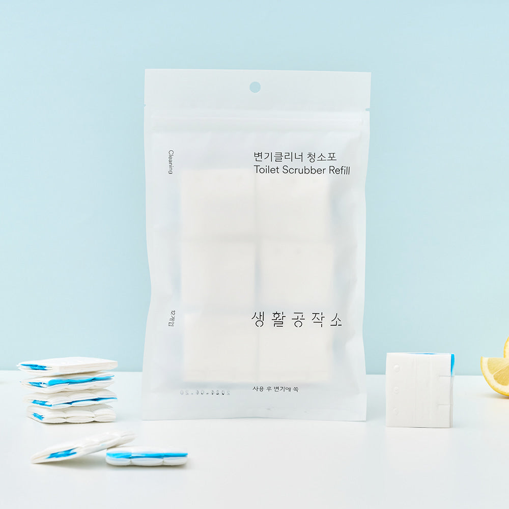 [브랜드 공동구매] 생활공작소 변기클리너 청소포 36개 (12EA x 3) 스틱미포함 H10025-001 | Toilet Bowl Cleaner