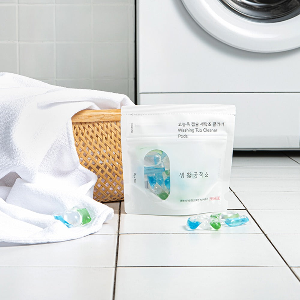 [브랜드 공동구매] 생활공작소 고농축 캡슐 세탁조 클리너 8입 8개월분 H10044-001 | Laundry Tub Cleaner of highly Concentrated Sapsule