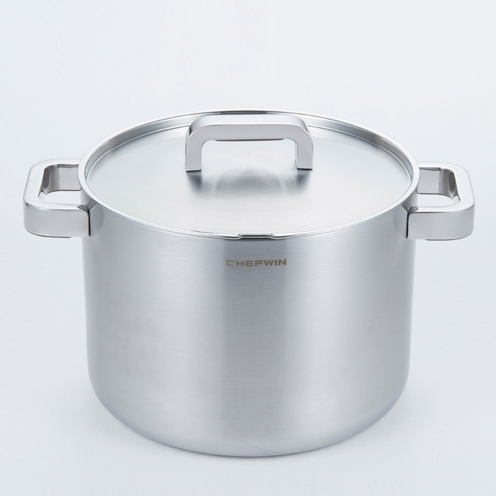 [브랜드 공동구매] 쉐프윈 316 통5중 스텐 곰솥냄비 24cm 8.5L 대형 대용량 큰 곰탕냄비 육수통 (연마제 클리너 증정)