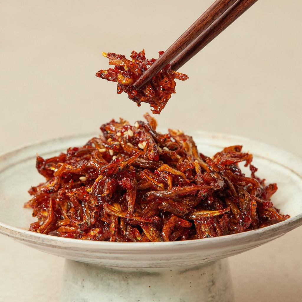 국산 멸치 고추장 멸치볶음 500g | Korean Stir Fried Anchovies with Hot Pepper Paste - sarangmartsg