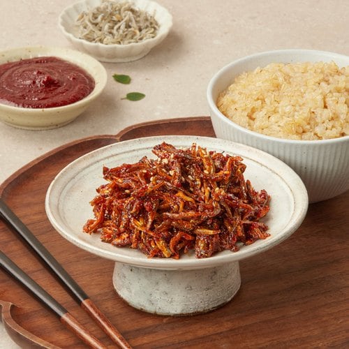 국산 멸치 고추장 멸치볶음 500g | Korean Stir Fried Anchovies with Hot Pepper Paste - sarangmartsg