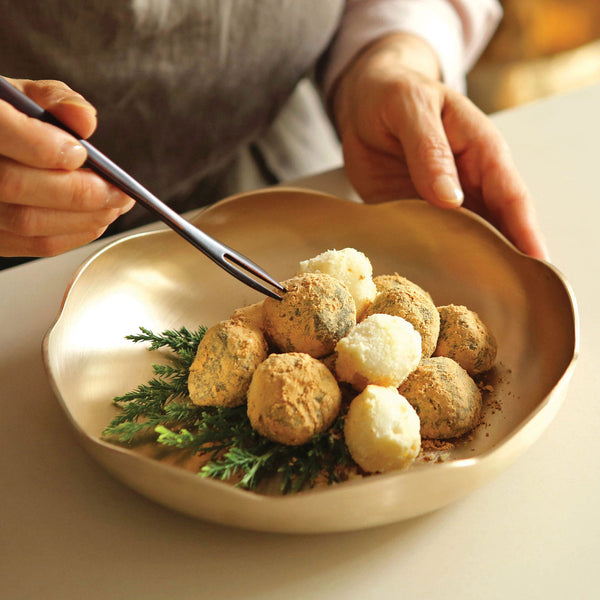 [브랜드 공동구매] 놋담 방짜유기 꽃볼 특대 (전용 수세미 증정) | Notdam Large Flower Serving Bowl