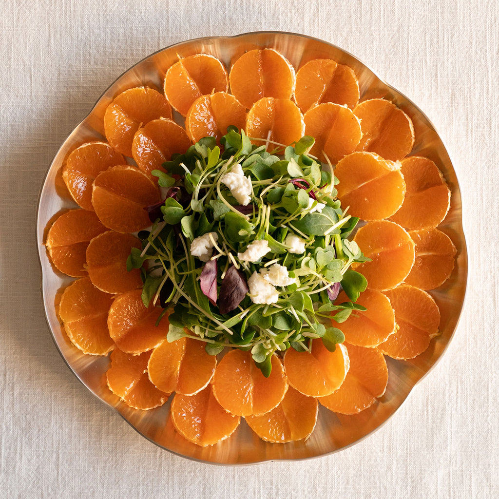 [브랜드 공동구매] 놋담 방짜유기 꽃접시 대 (전용 수세미 증정) | Notdam Flower Plate (Large)