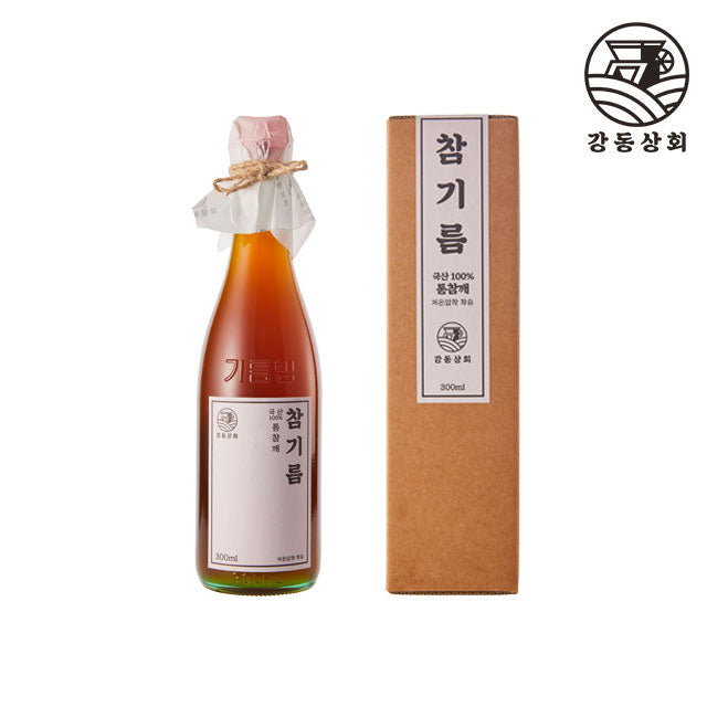 [선물세트] '설 예약발송' 새마을시장 강동상회 프리미엄 국산 참기름 300ml | Korean Sesame oil