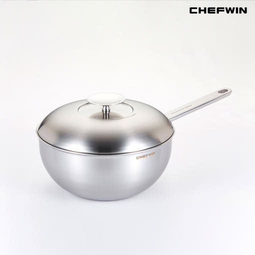 [브랜드 공동구매] 쉐프윈 316 통5중 스텐웍 멀티 편수웍 24cm 볶음냄비 중화요리웍 IH (연마제 클리너 증정)