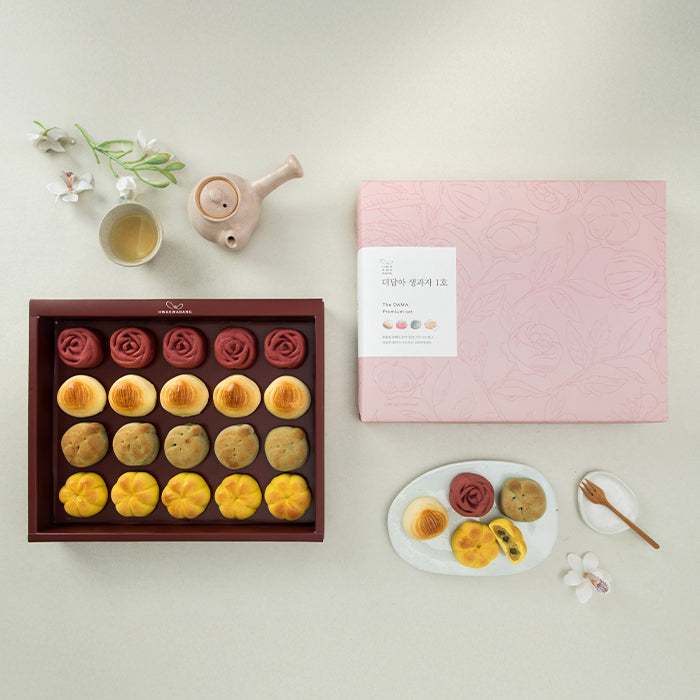 [설 선물세트] 화과방 더담아 생과자 1호 20ea (쇼핑백포함) | Korean Traditional Confectionery(Cookies) Gift Set