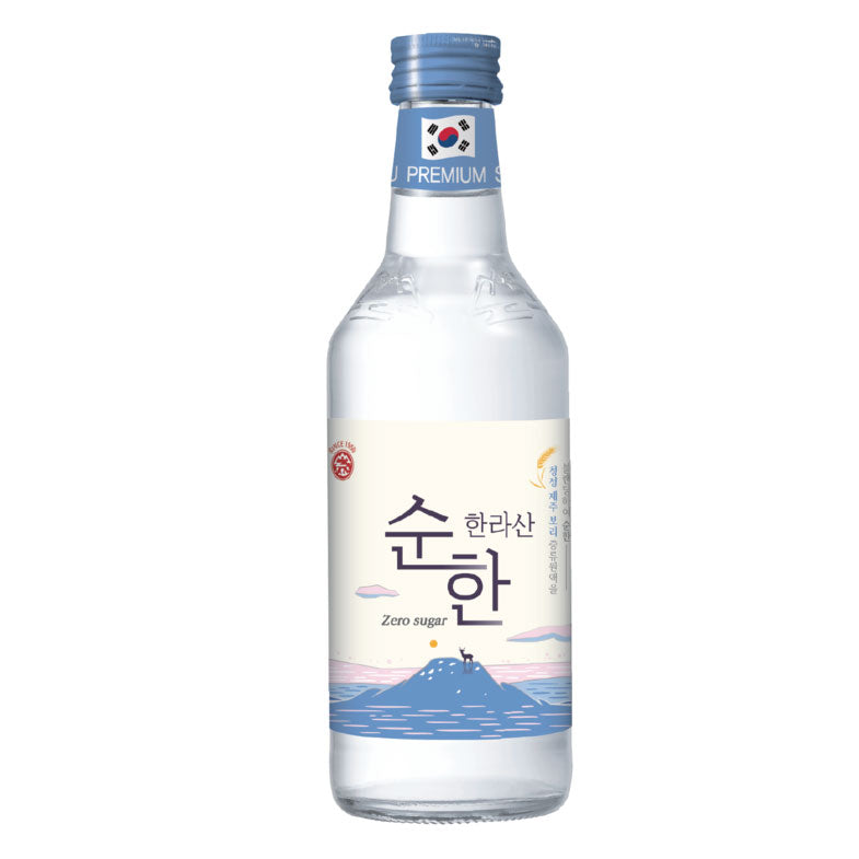 한라산 순한 소주 360ml (17% Alc) 제로슈거 | Jeju Hallasan Premium Soju Zero suger
