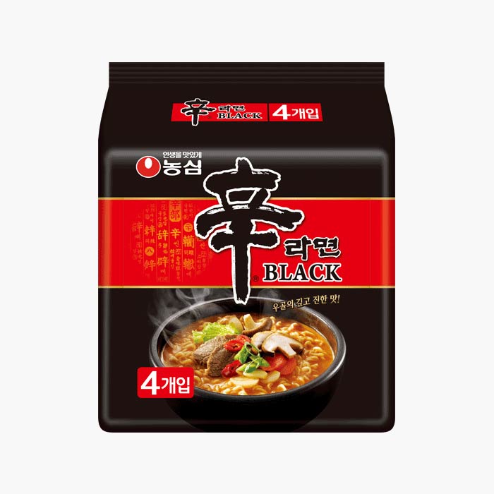 농심 신라면 블랙 멀티팩 (134g*4ea) | Shin Ramen Black - sarangmartsg
