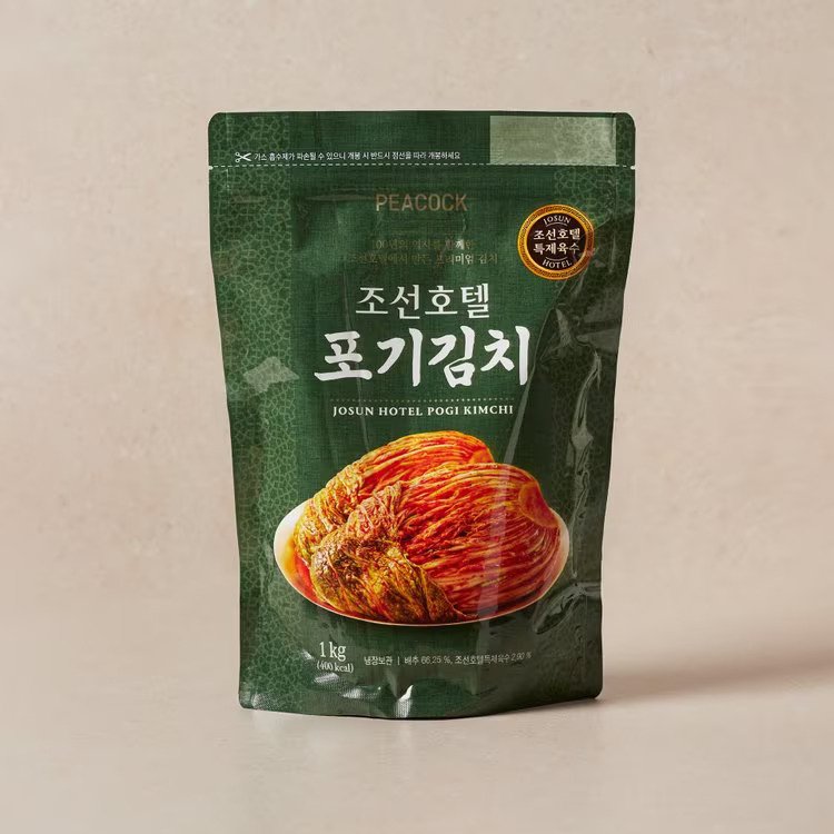 PEACOCK 특제육수 조선호텔 포기김치 실속 1kg | The Josun Hotel Poggi Kimchi(Cabbage Kimchi)