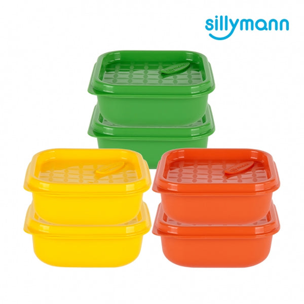 [브랜드 공동구매] 실리만 뉴트로 삶아쓰는 용기 310ml (2P) WSK7227 | Sillymann Newtro Square silicone container 310㎖ ( 2pieces enclosed )