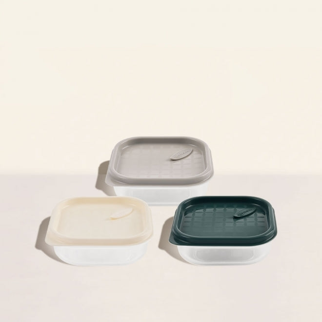 [브랜드 공동구매] 실리만 하모니 냉동용기 정사각 310㎖(2P) WSK7242 | Sillymann Harmony Frozen container square type 310ml ( 2 pieces combined )