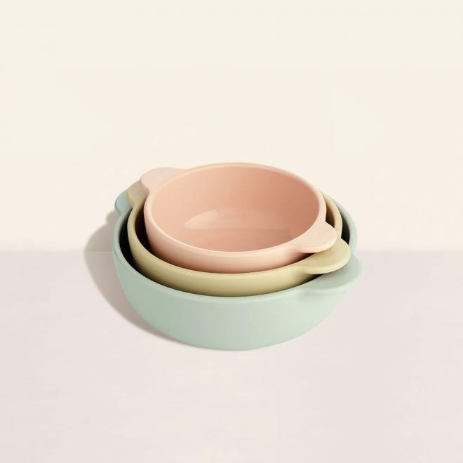[브랜드 공동구매] 실리만 크림 실리콘볼 3종 세트 WSB2003 | Sillymann Cream rice bowl set ( 3 pieces combined)